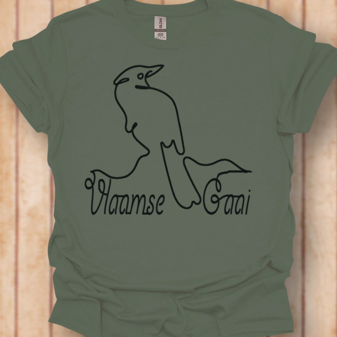 Geai des chênes dessin au trait noir T-shirt intemporel 
