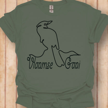 Geai des chênes dessin au trait noir T-shirt intemporel 