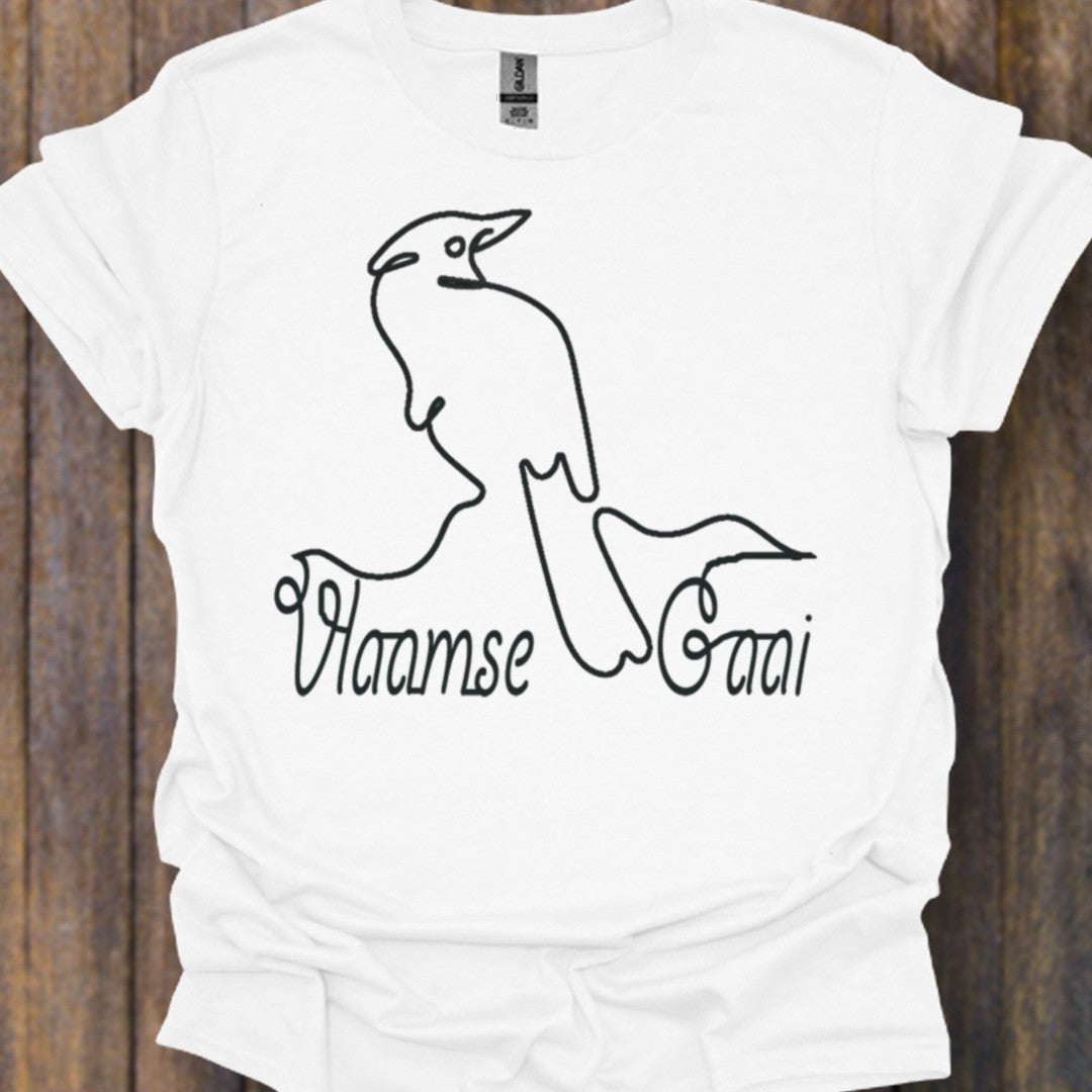 Geai des chênes dessin au trait noir T-shirt intemporel 