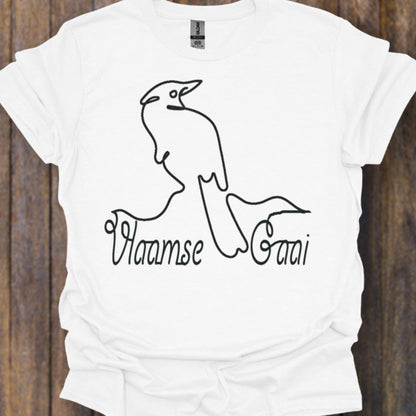 Geai des chênes dessin au trait noir T-shirt intemporel 