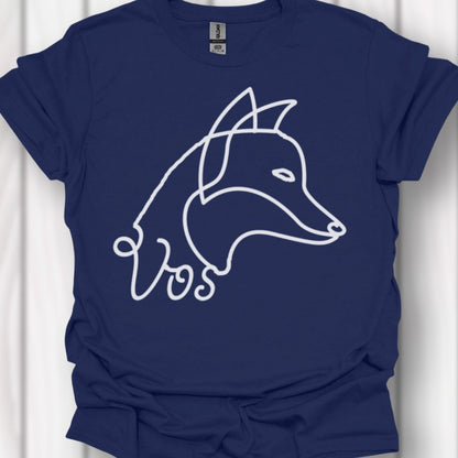 Fox line drawing white timeless T-shirt