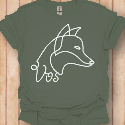 Fox line drawing white timeless T-shirt