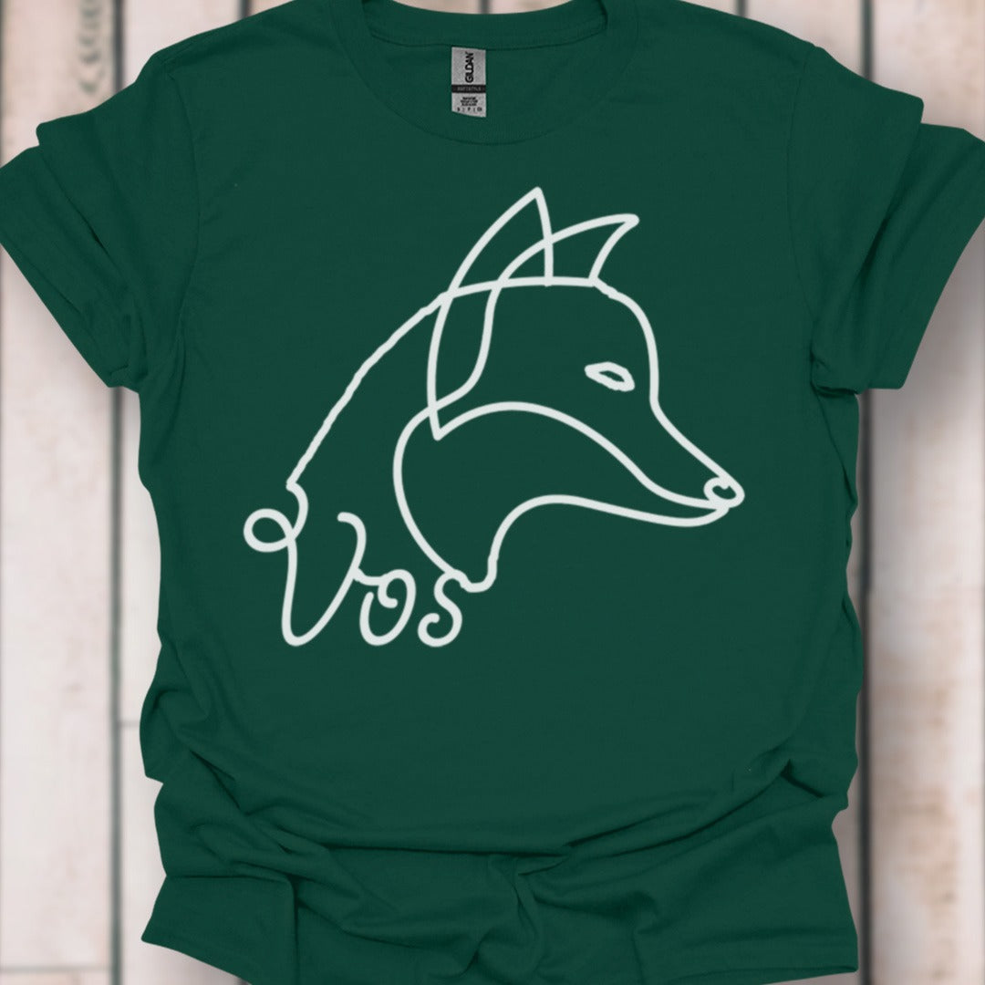 Fox line drawing white timeless T-shirt