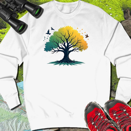 Green-yellow tree sweatshirt