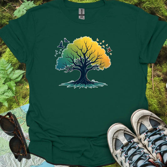 Green-yellow tree timeless T-shirt