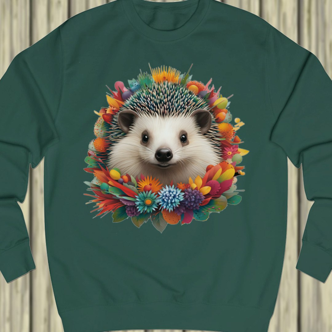 Floral hedgehog sweatshirt
