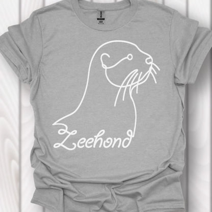 Seal line drawing white timeless T-shirt