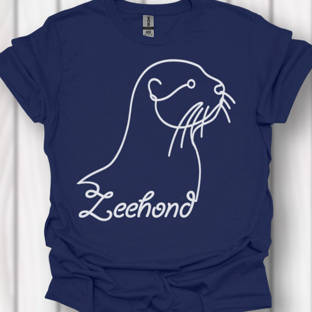 Seal line drawing white timeless T-shirt