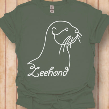 Seal line drawing white timeless T-shirt