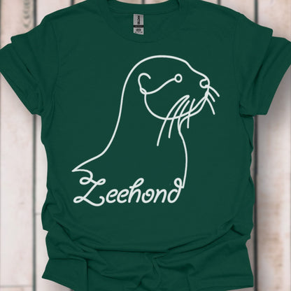 Seal line drawing white timeless T-shirt