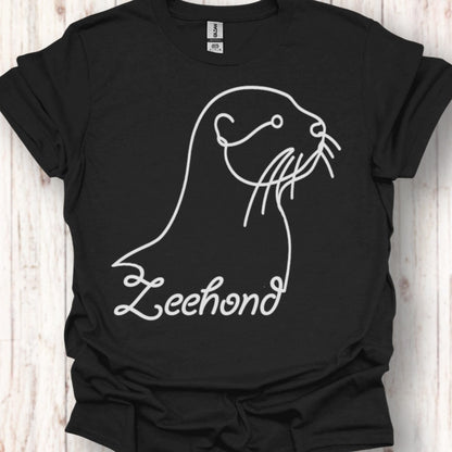 Seal line drawing white timeless T-shirt