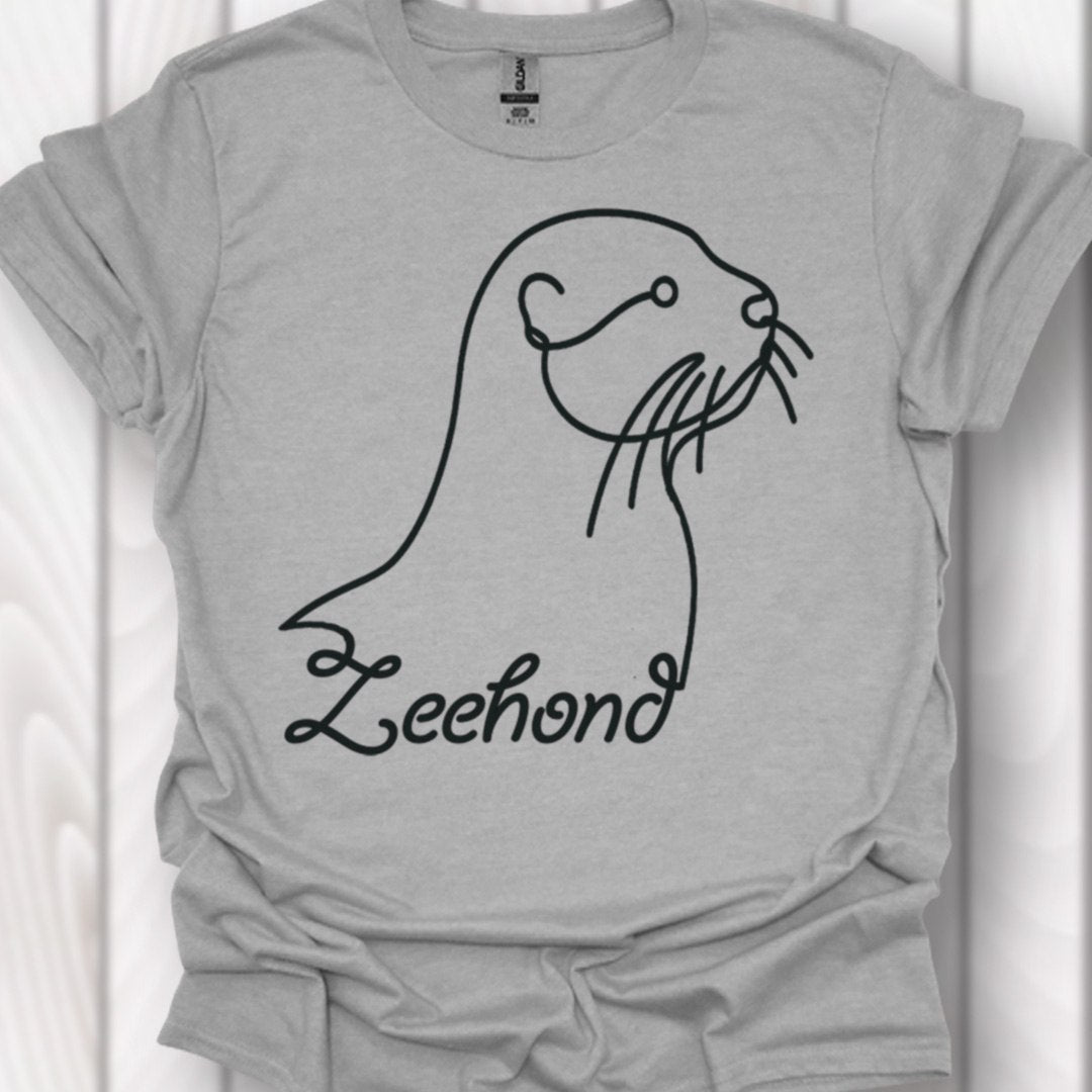 Seal line drawing black timeless T-shirt