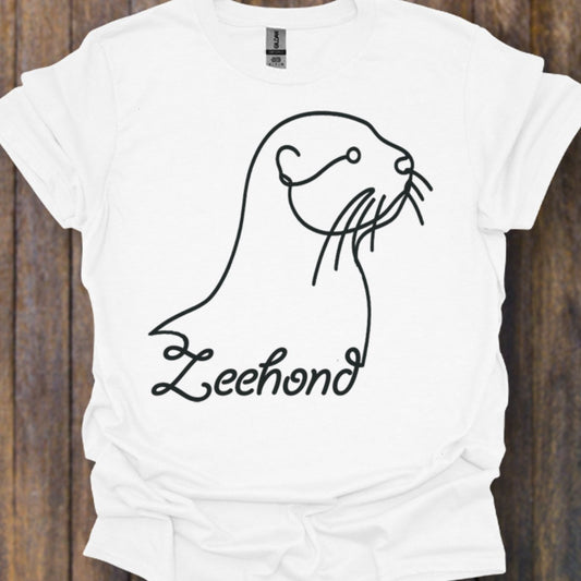 Seal line drawing black timeless T-shirt