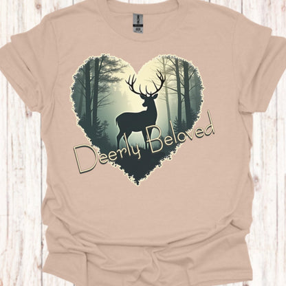 Deerly Beloved hartvorm T‑Shirt