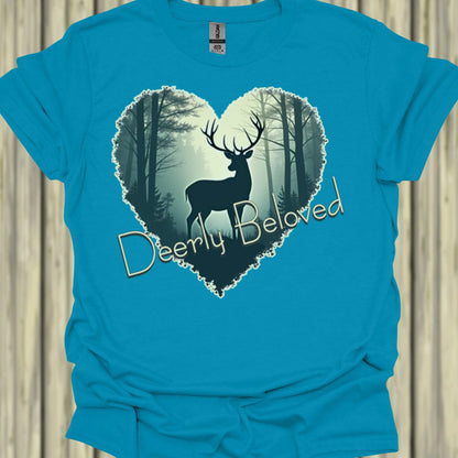 Deerly Beloved hartvorm T‑Shirt