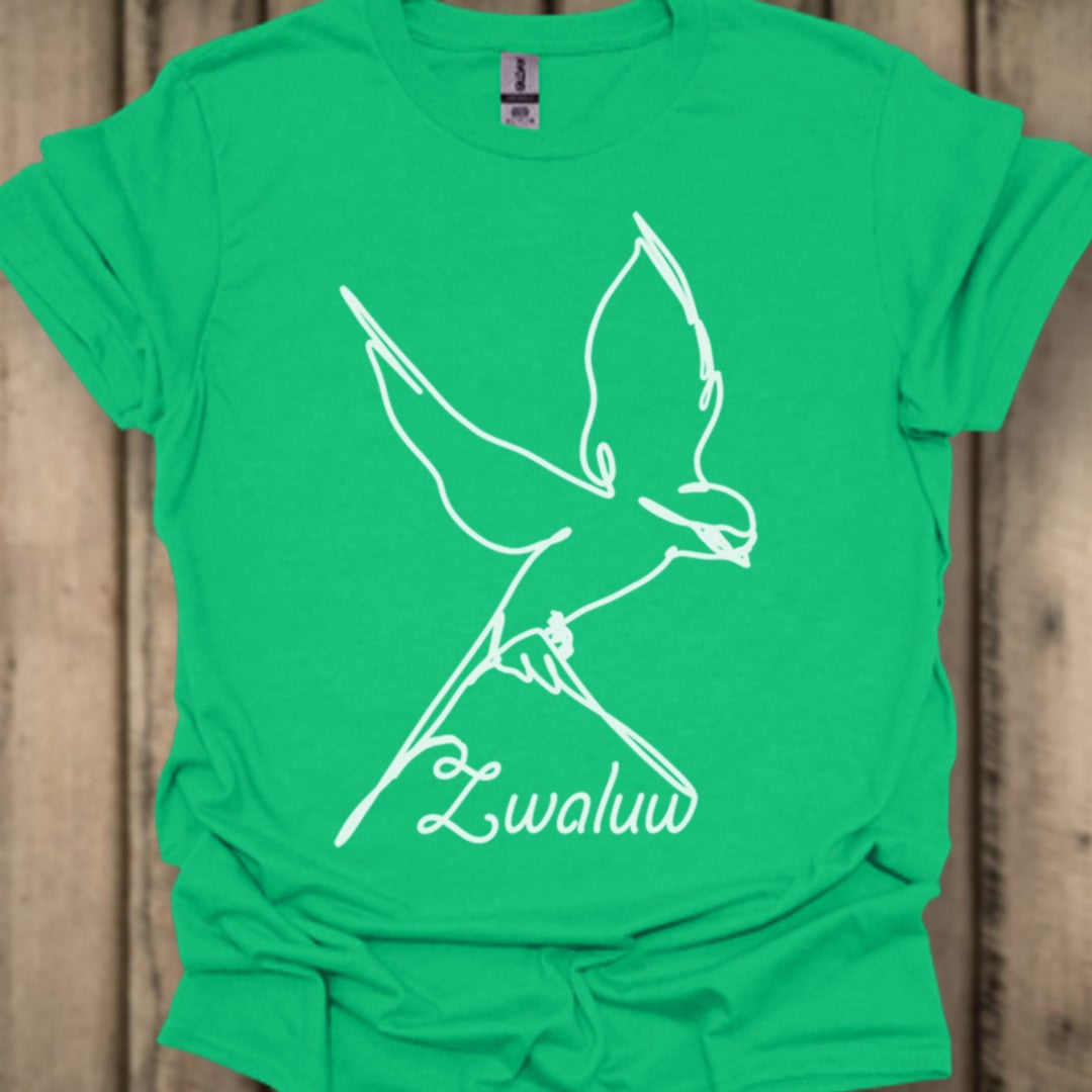 Hirondelle dessin au trait blanc T-shirt blanc tendance 