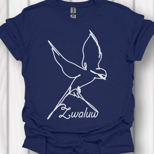 Swallow line drawing white timeless T-shirt