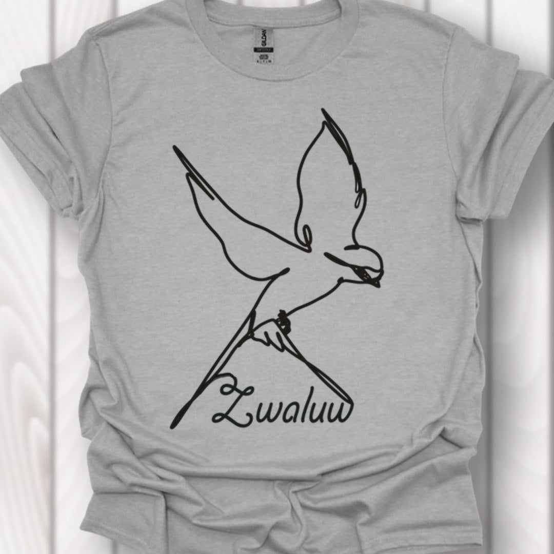 Swallow line drawing black timeless T-shirt