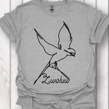Swallow line drawing black timeless T-shirt
