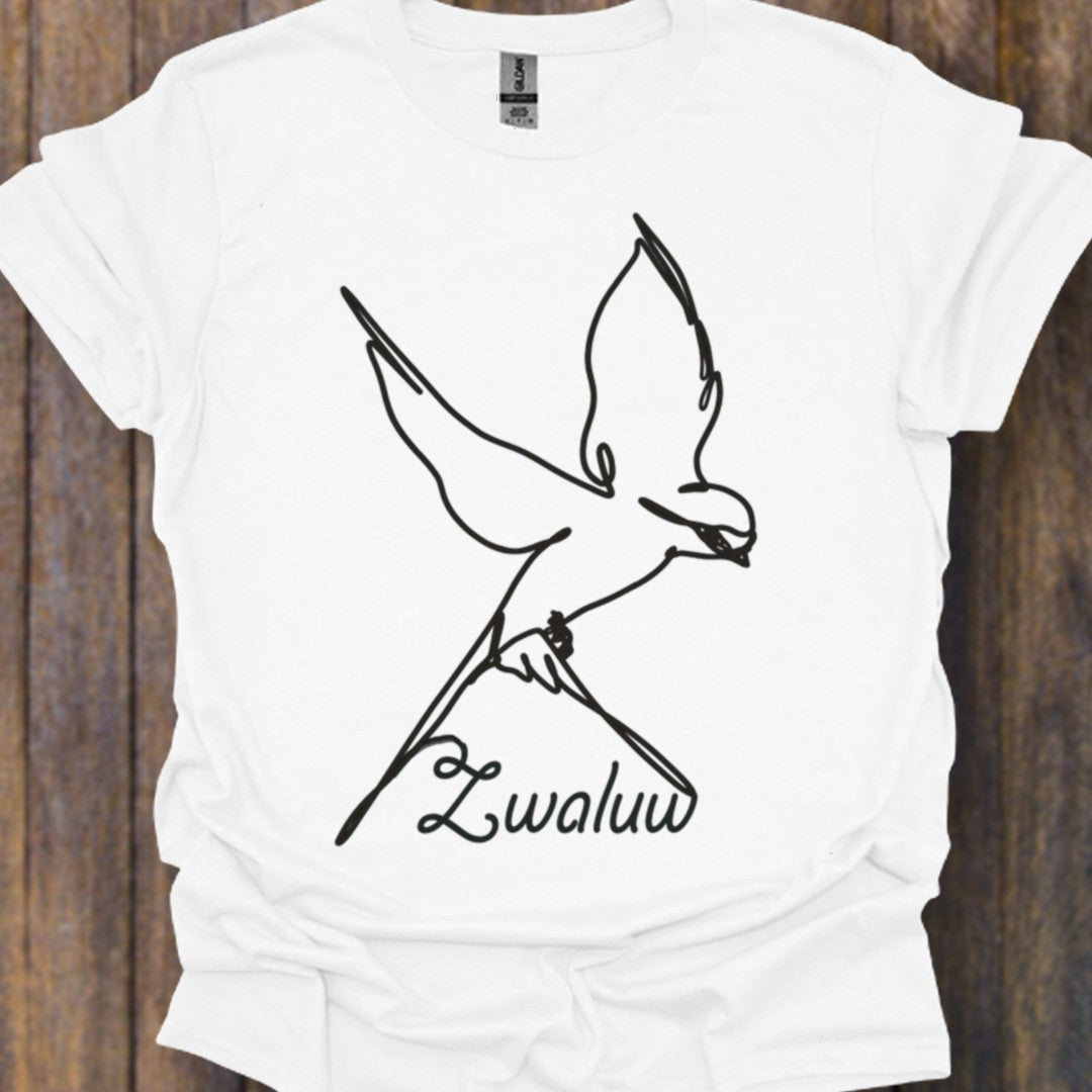 Swallow line drawing black timeless T-shirt