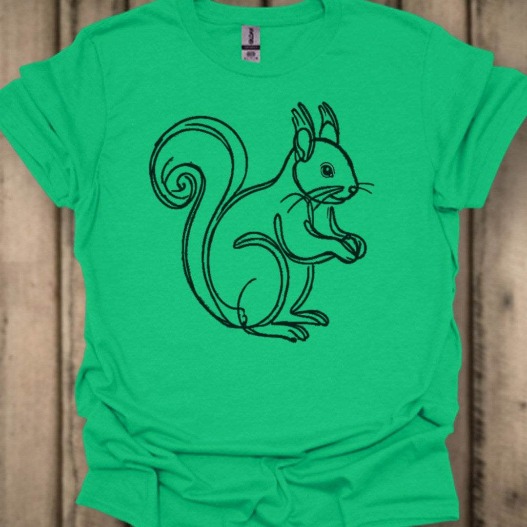 Squirrel black trendy T-shirt