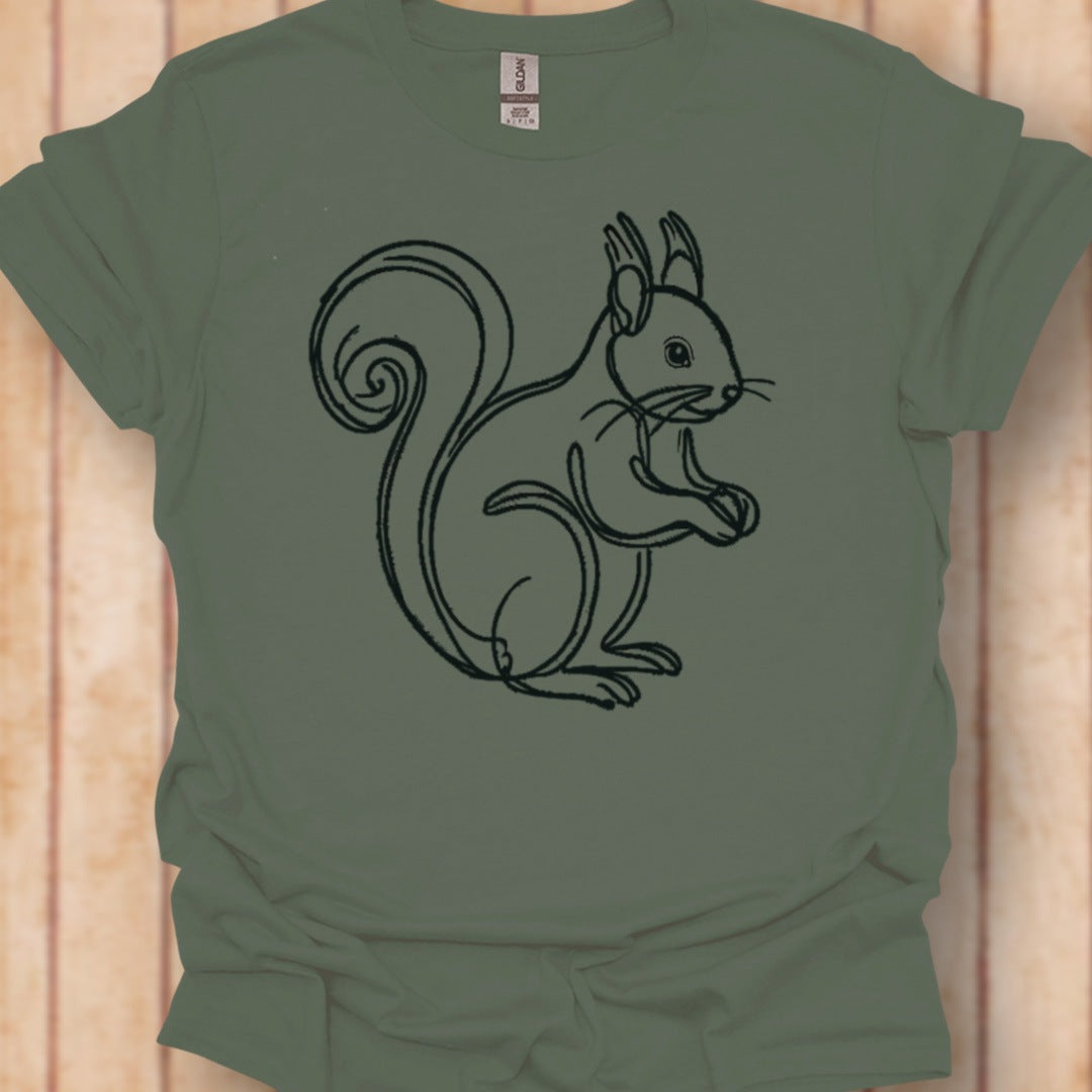 Squirrel black timeless T-shirt
