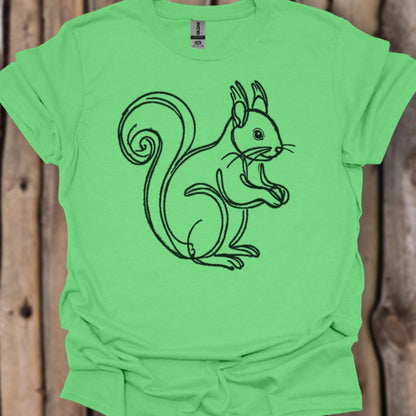 Squirrel black trendy T-shirt