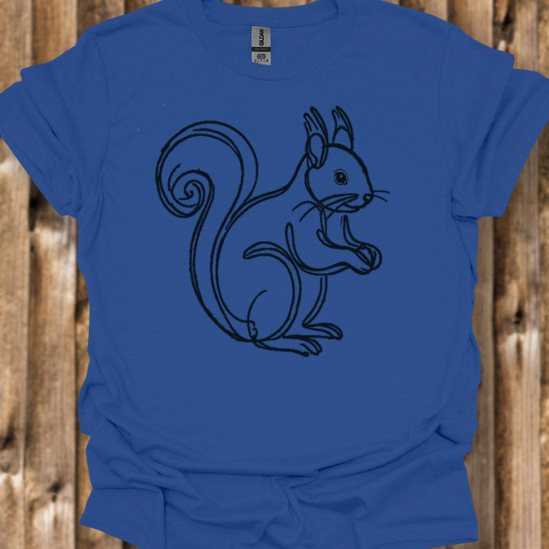 Squirrel black trendy T-shirt