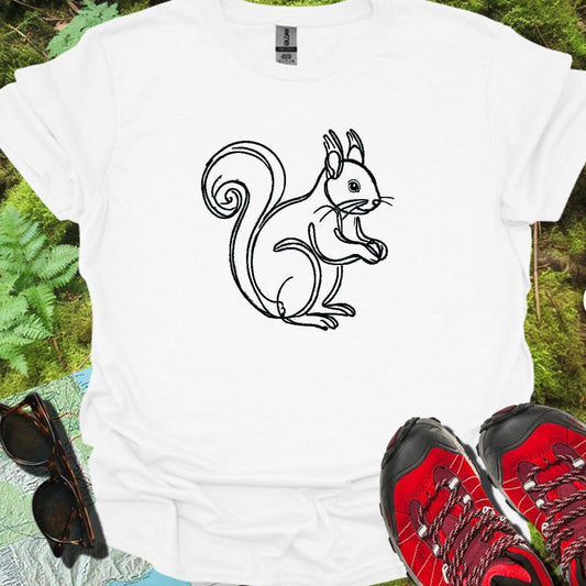 Eekhoorn zwart tijdloos T-shirt