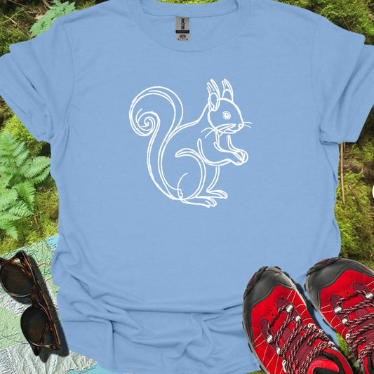 Eekhoorn wit trendy T-shirt