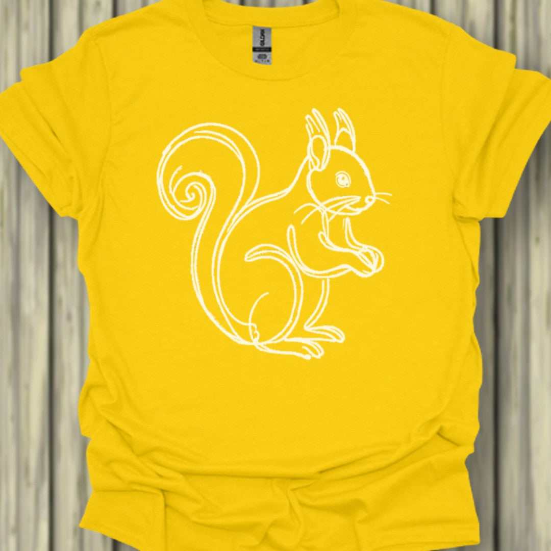 Squirrel white trendy T-shirt