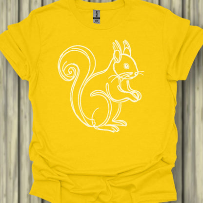 Squirrel white trendy T-shirt