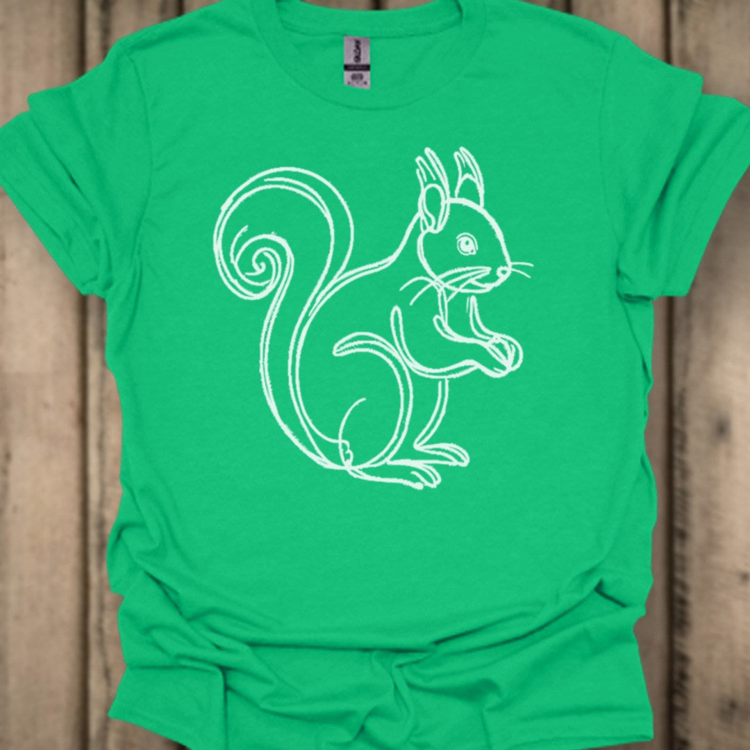 Squirrel white trendy T-shirt