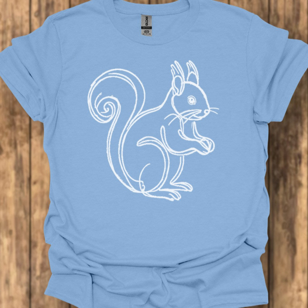 Squirrel white trendy T-shirt