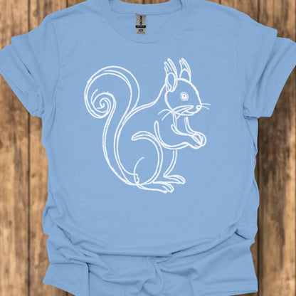 Squirrel white trendy T-shirt
