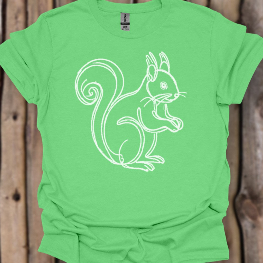 Squirrel white trendy T-shirt
