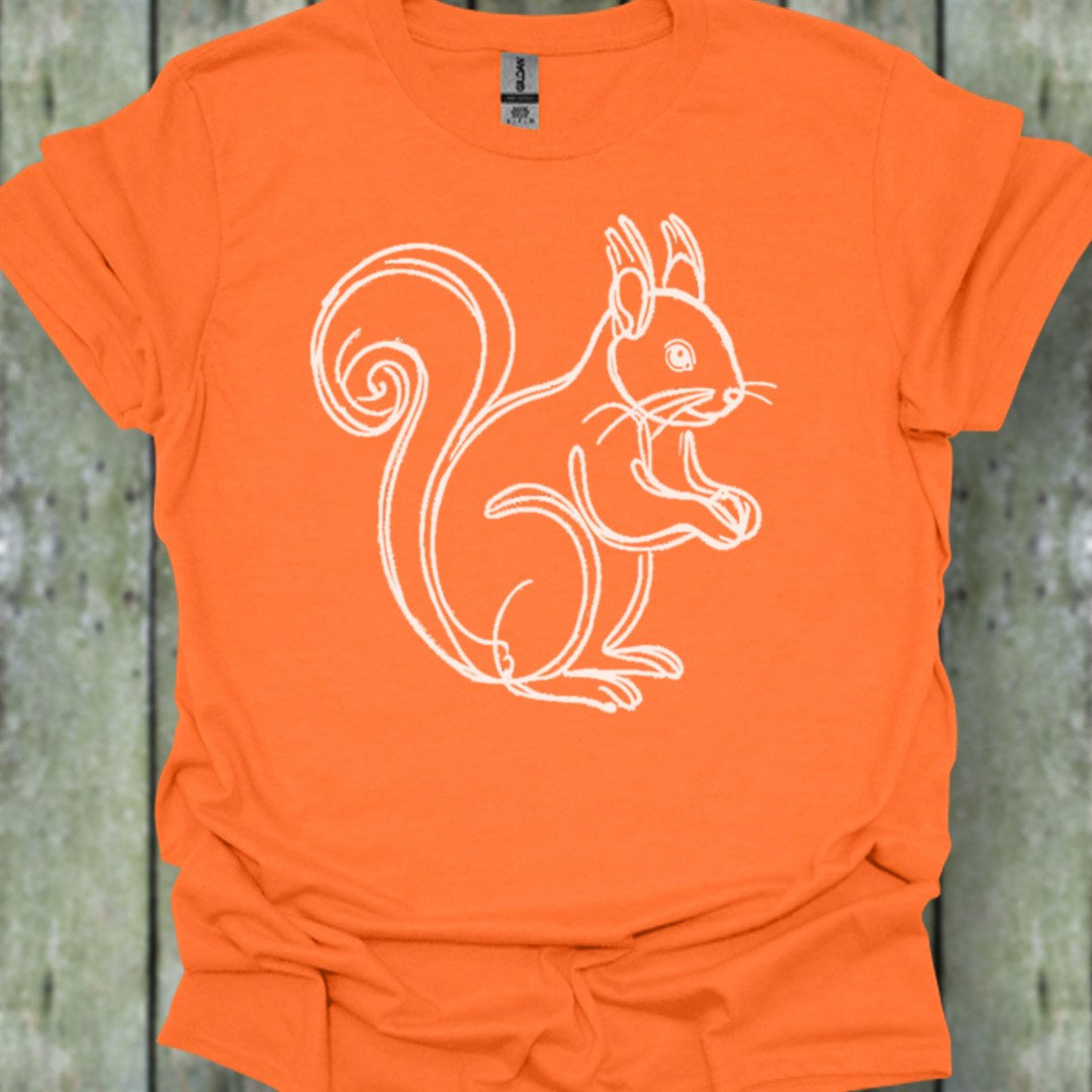 Squirrel white trendy T-shirt
