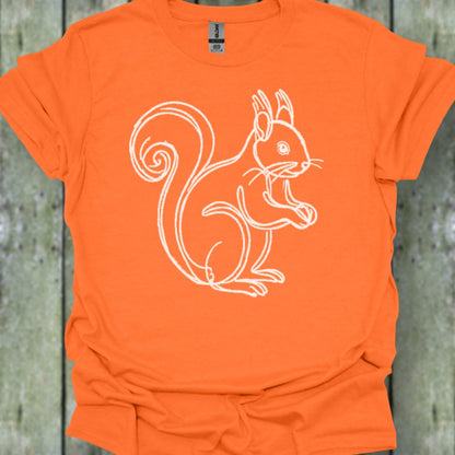 Squirrel white trendy T-shirt