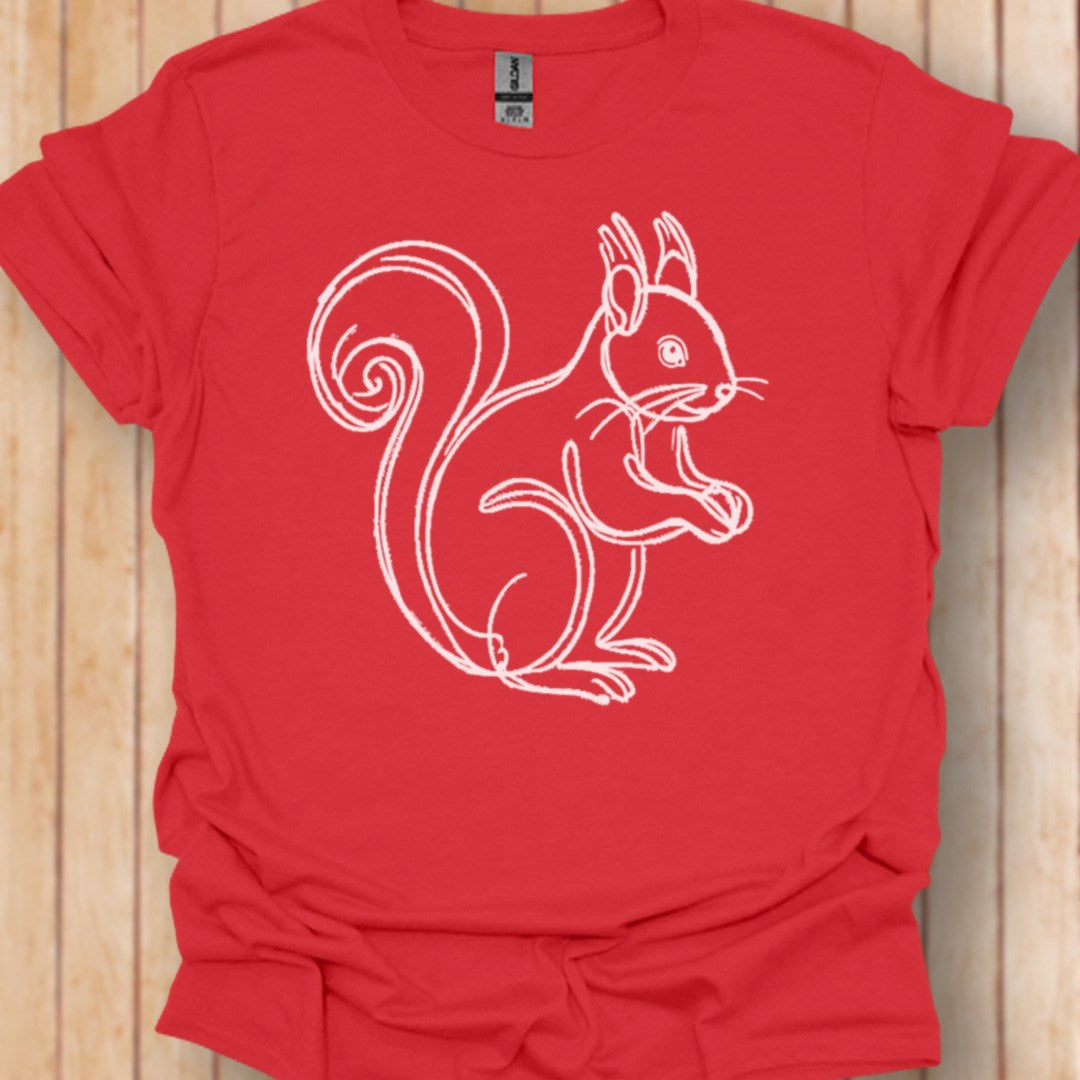 Squirrel white trendy T-shirt
