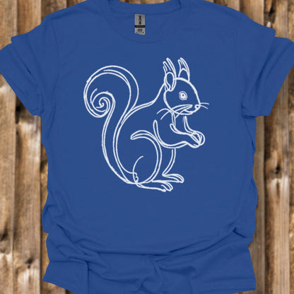 Squirrel white trendy T-shirt