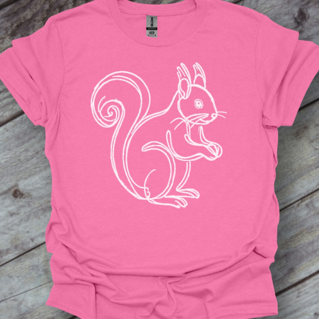 Squirrel white trendy T-shirt