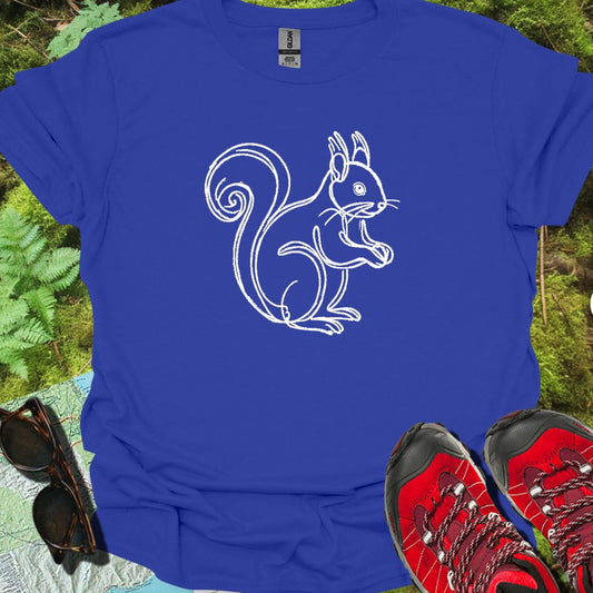 Eekhoorn wit trendy T-shirt