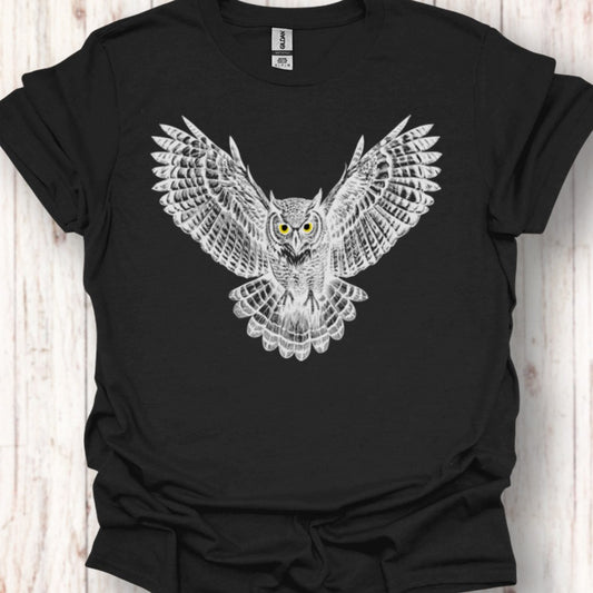 Vliegende uil wit tijdloos T-shirt