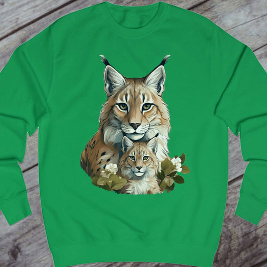 Lynx moeder en kind sweatshirt