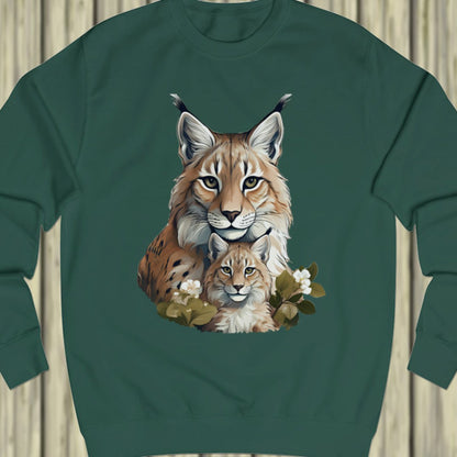 Lynx moeder en kind sweatshirt