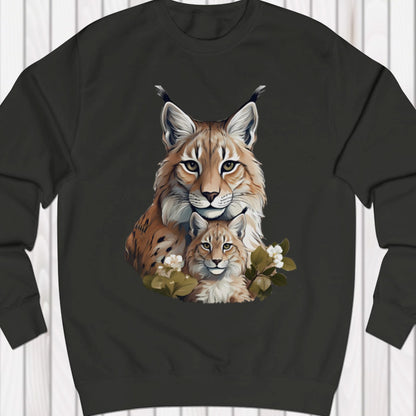 Lynx moeder en kind sweatshirt