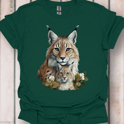 Lynx Moeder en Kind T‑Shirt