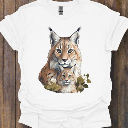 Lynx Moeder en Kind T‑Shirt