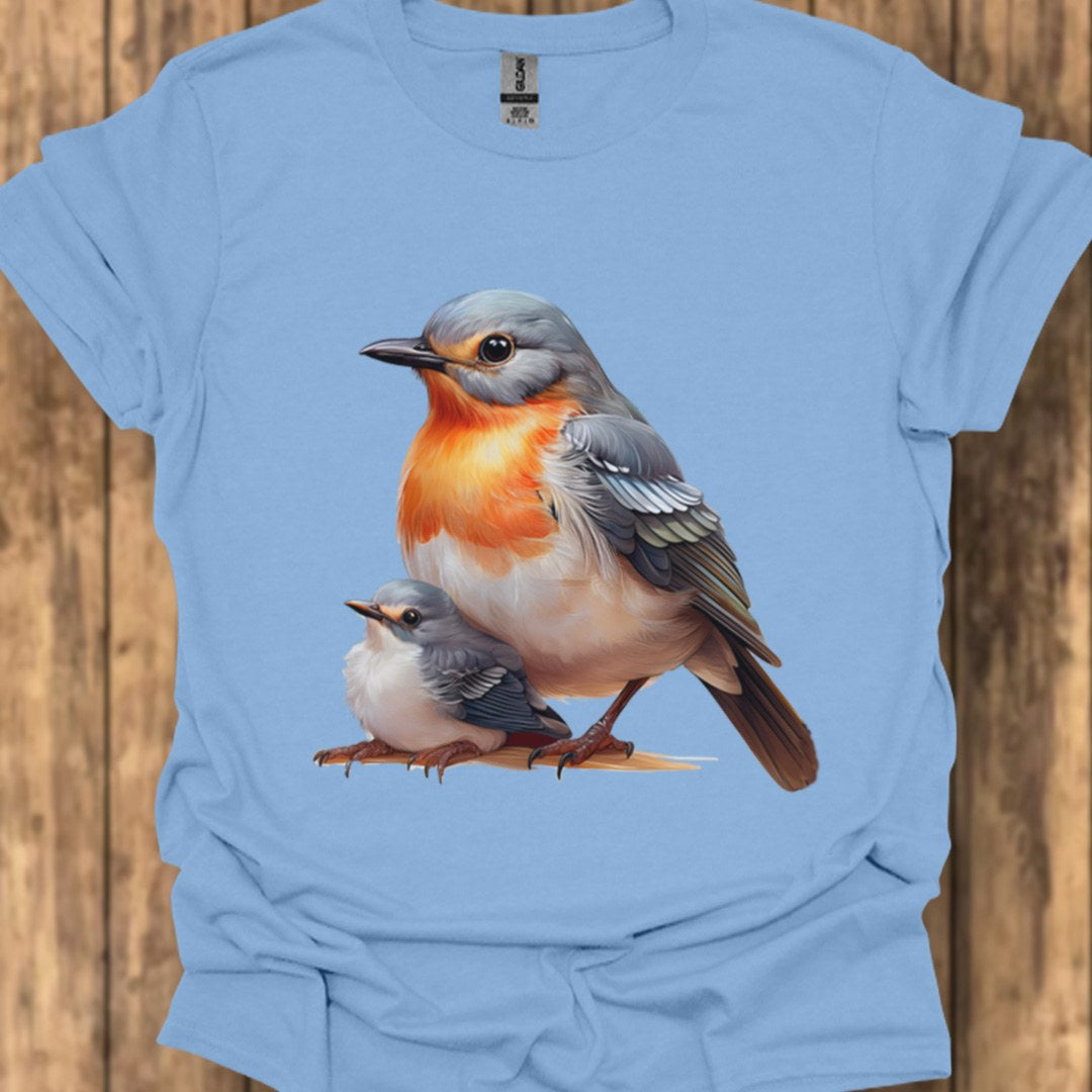 Roodborstje met Jong T‑Shirt