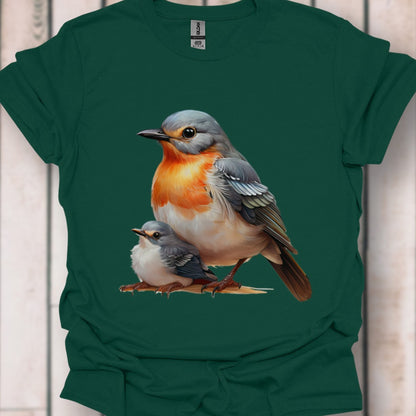 Roodborstje met Jong T‑Shirt